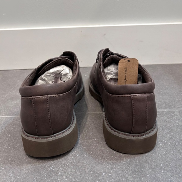 New Jousen Milan Men’s Size 10 Brown Leather Dress Shoes Work Event Fashion - Picture 3 of 7